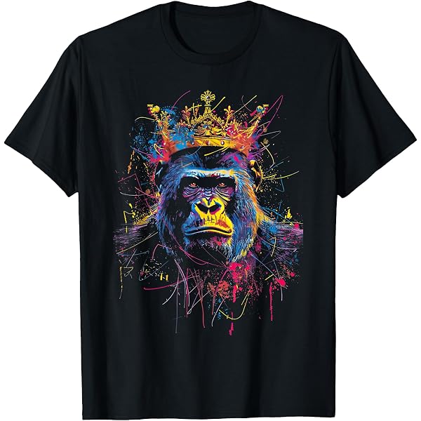 Amazon.com: Polygon Art Silverback Gorilla Gorillas T-Shirt